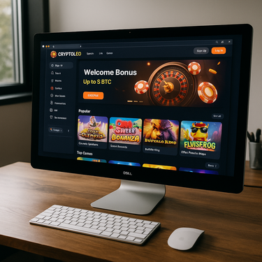 CryptoLeo Casino - Desktop Site Design and Navigation - Australian Players